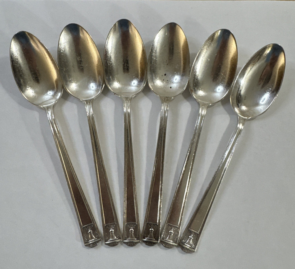 Vintage Holmes and Edwards Silver Plate Inlaid Flatware - 6 Teaspoons- Century